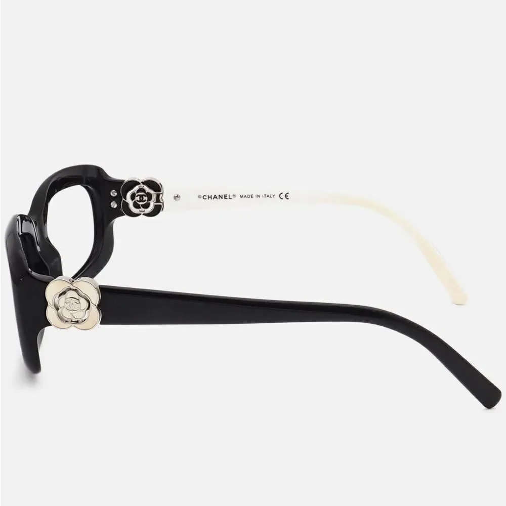 Chanel Sunglasses Frame Only 5127 c.900/11 Gloss Black/White Square Italy 53 mm!